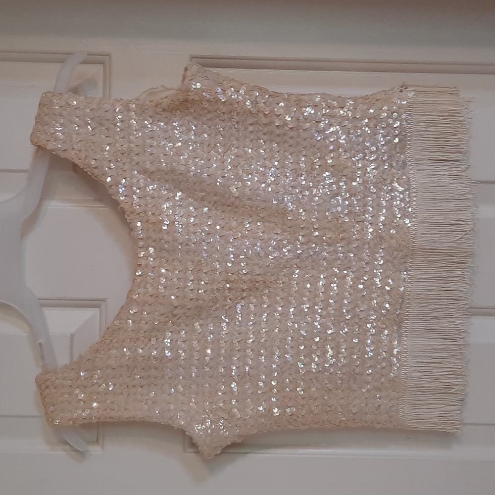 1920 Flapper Fringe Sequin Vintage Antique Top See Photos For Measurements